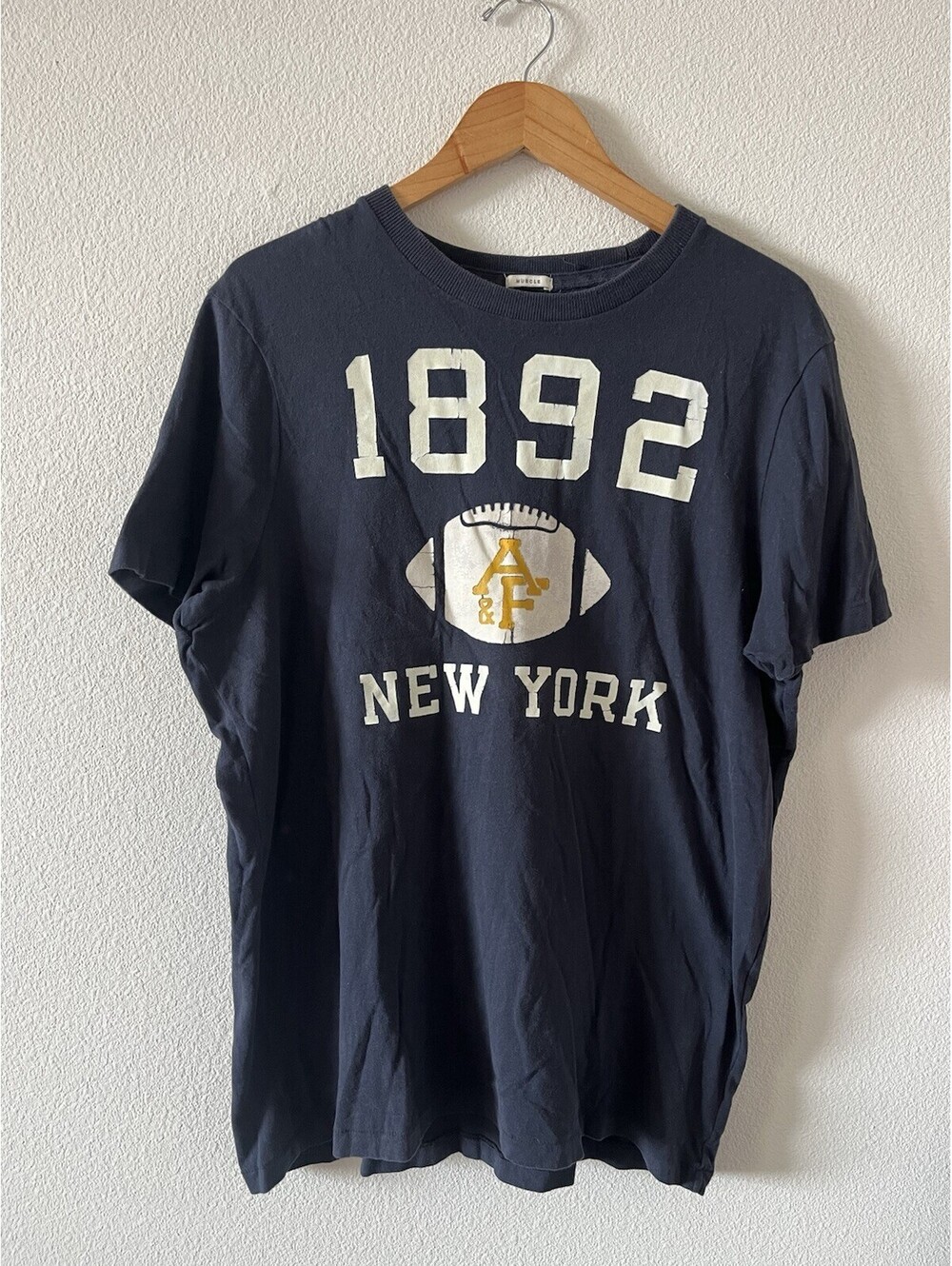 Abercrombie & Fitch 1892 Football Graphic Tee Navy XXL⁠